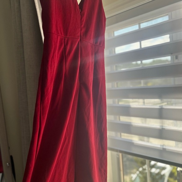 SHEIN Elegant Belle Midi Burgundy Dress - Picture 4 of 6